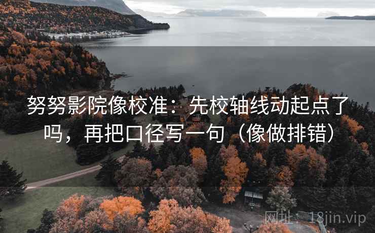 努努影院像校准：先校轴线动起点了吗，再把口径写一句（像做排错）